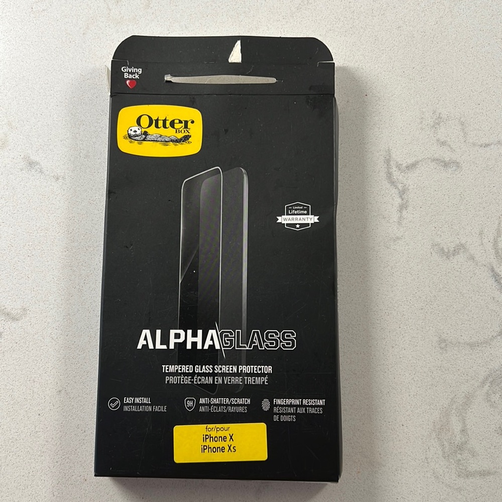 Otter box screen shield for iPhone X and XS